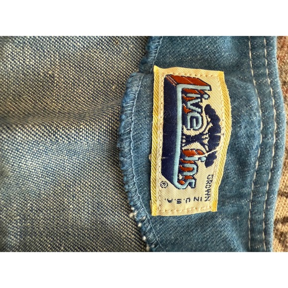 Vintage Live Ins Kids Denim Vest Light Wash Western Made in USA Size S 8/10 - Picture 6 of 7